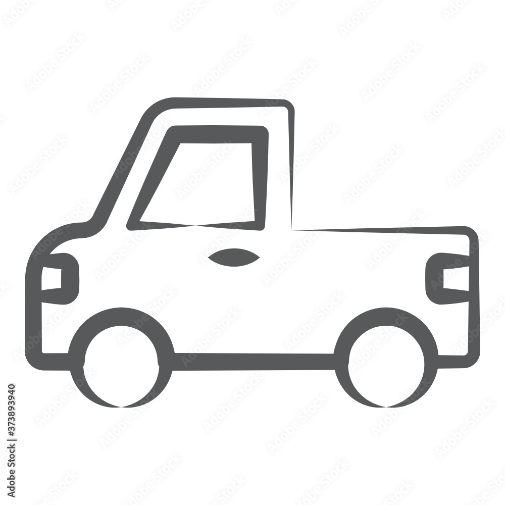 Pickup truck, luggage carrier in editable design.
Pickup truck, luggage carrier in editable design.