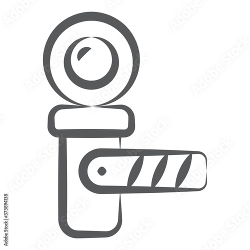
A traffic barricade for road safety, toll booth icon
