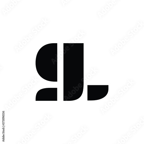 Initial GL monogram logo letter.