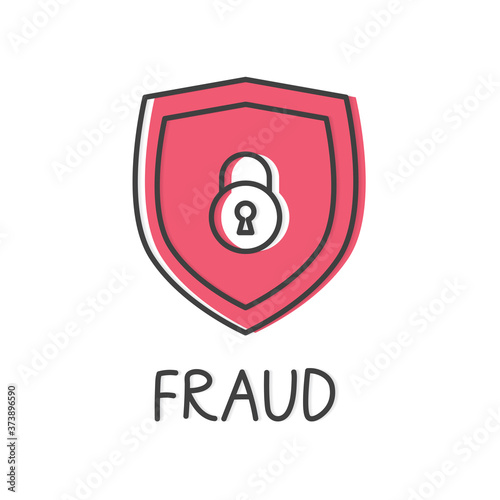 fraud word concept- vector illustration