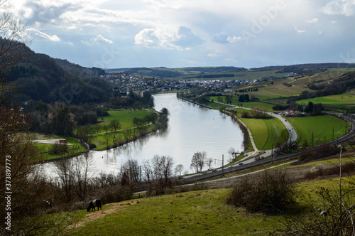 Beatiful view on the river mosel in Germany Rhineland-Palatinate