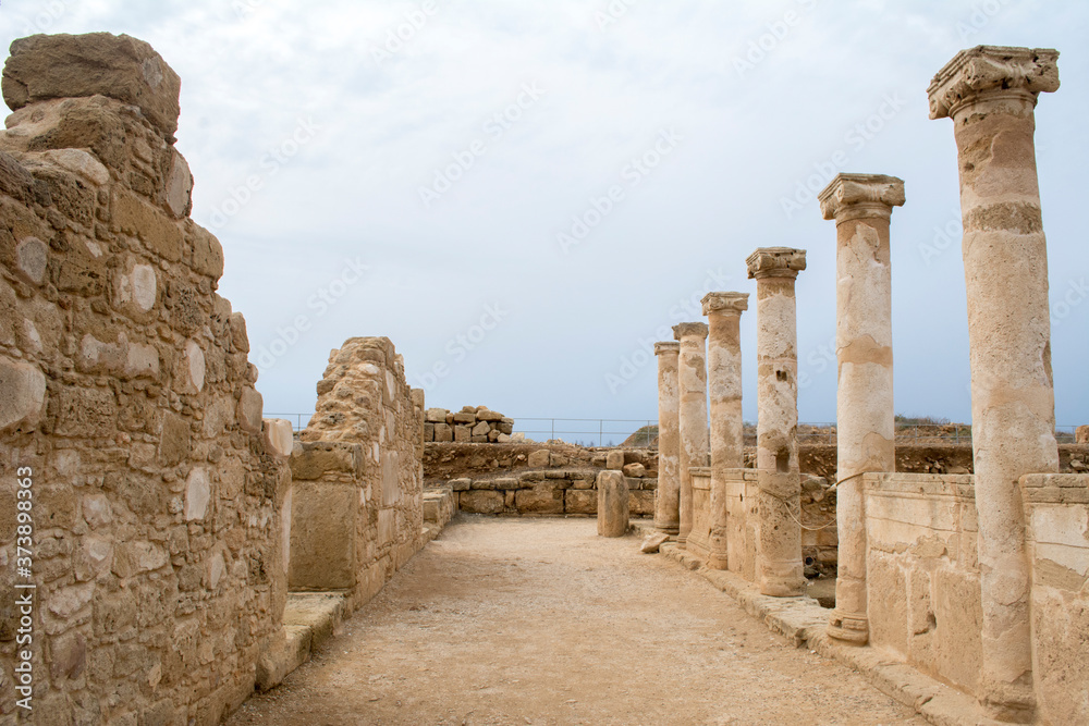 archeological site of Paphos, Cyprus: house of Theseus pillars