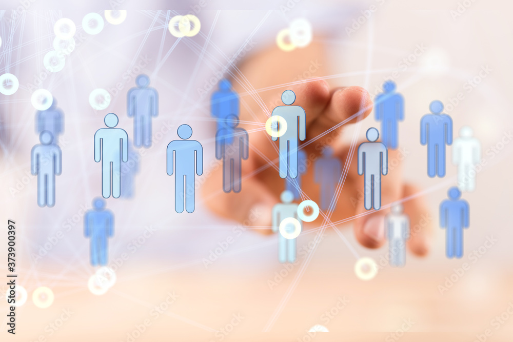 organization chart team concept networking technology.