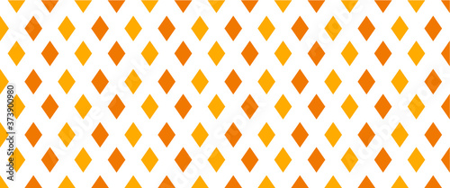 Orange. Harlequin or Argyle style. Reto rhombus geometric seamless pattern. Diamonds pattern background. Flat vector zigzag signs. Diamond with rhombuses design.