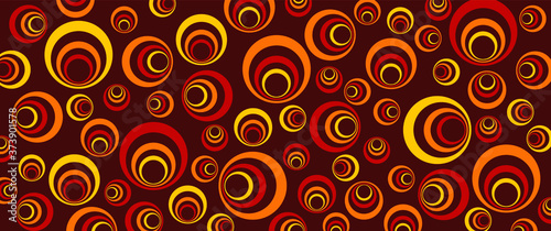 Memphis style design Retro shaped background pop art  60's 70's 80's Texture of fabric. Vector groovy seamless Line pattern sign. Vintage stylish, circles, Polka Dots. Seventies Sixties, hippie. 