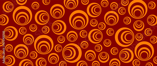 Memphis style design Retro shaped background pop art  60's 70's 80's Texture of fabric. Vector groovy seamless Line pattern sign. Vintage stylish, circles, Polka Dots. Seventies Sixties, hippie. 