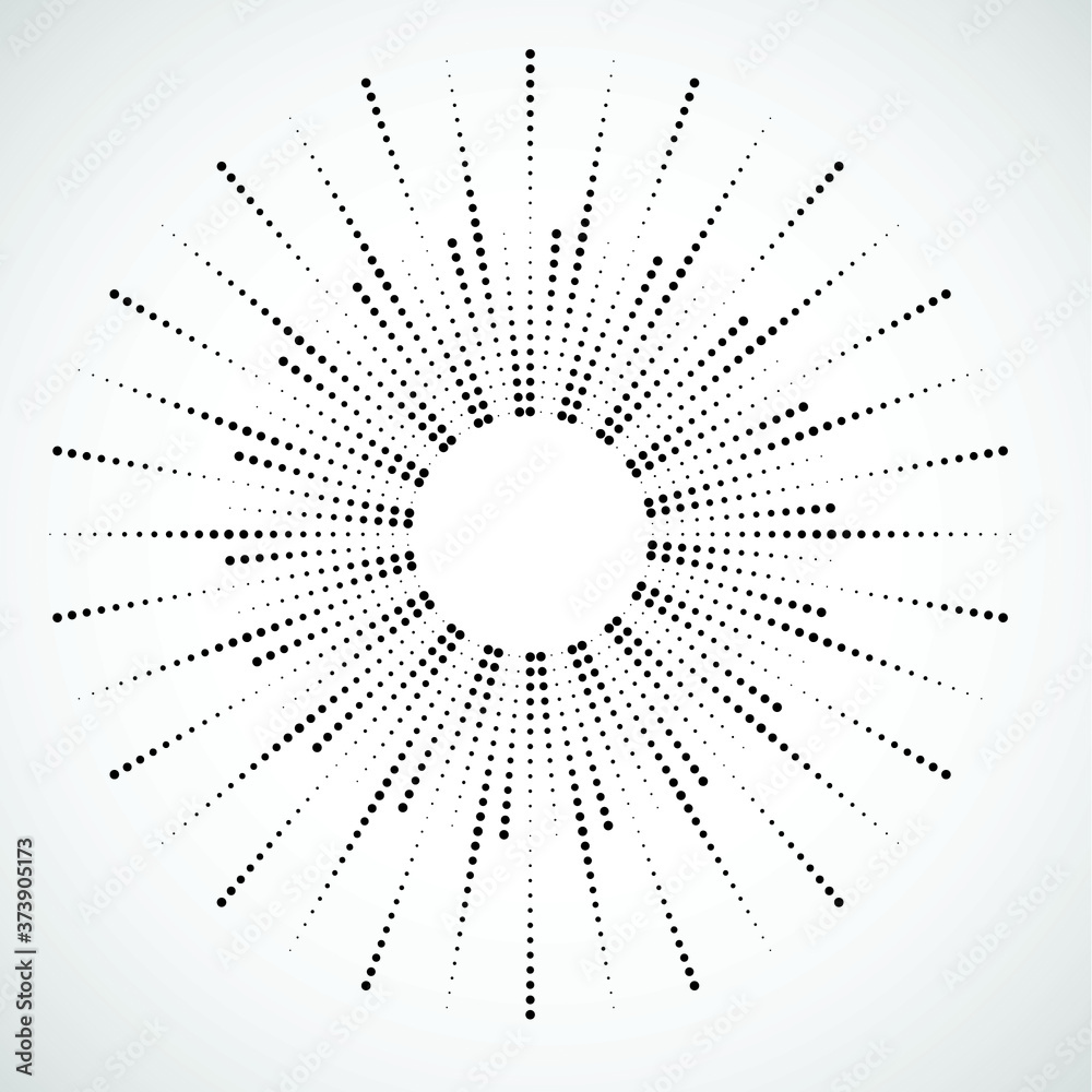 Halftone dots in circle form. Circular Music equalizer . Audio waves . Sound frequency . round logo . vector dotted frame . design element Halftone dots in circle form. Circular Music equalizer . Audio waves . Sound frequency . round logo . vector dotted frame . design element