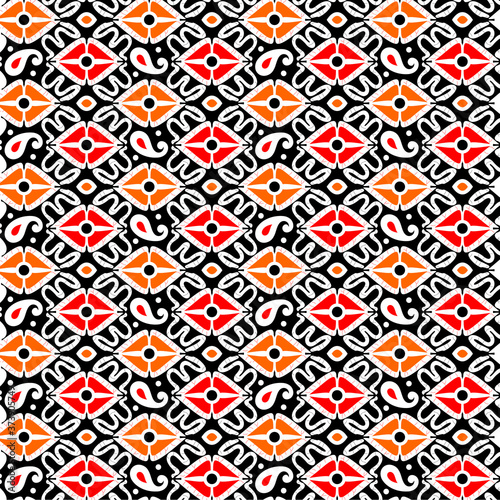 seamless paisley geometric pattern