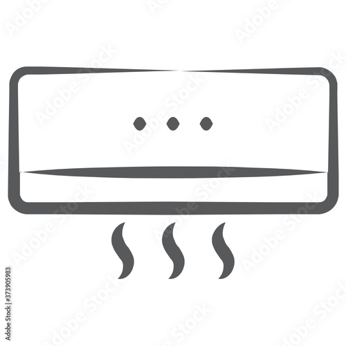 
An electric air conditioner in modern line style 
