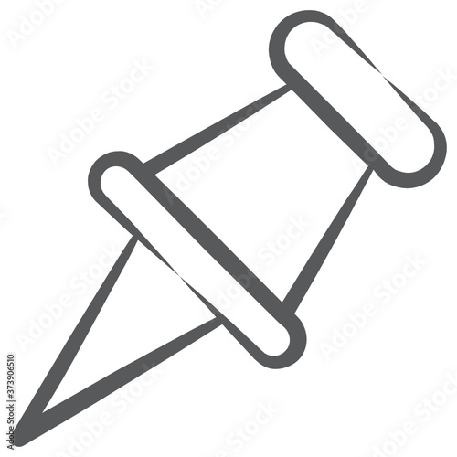 
Trendy line vector design of pushpin icon
