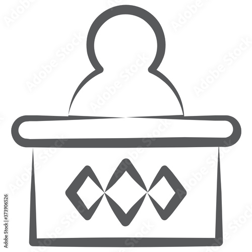 
Reception desk vector in modern style, service provider 
