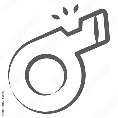 
An umpire whistle vector in trendy style 
