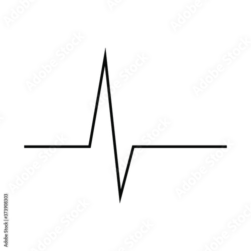 Heartbeat isolated on a white background.  Pulse or cardiogram icon