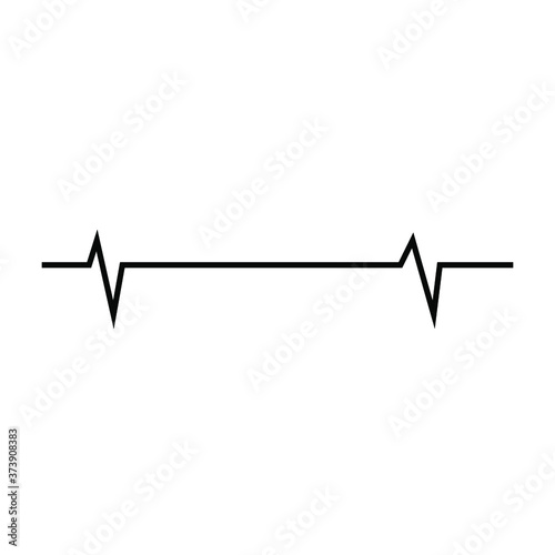 Heartbeat icon isolated on a white background. Pulse icon