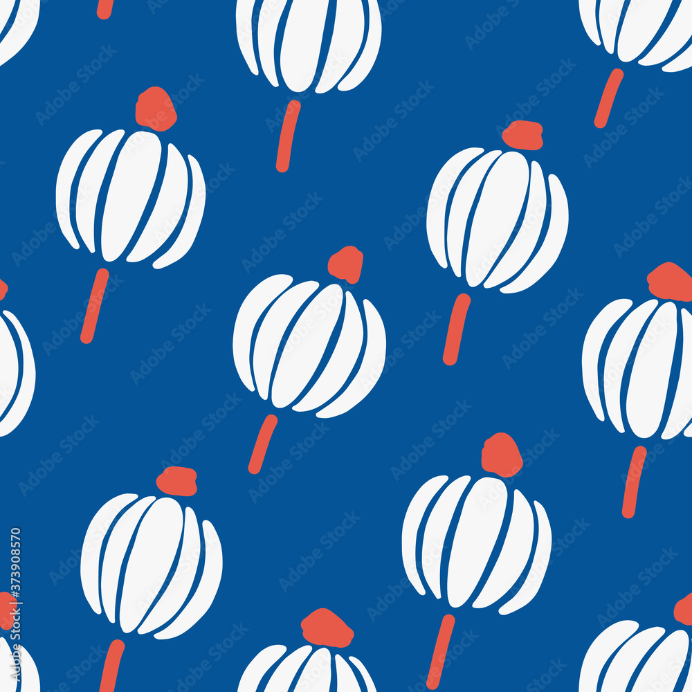 Seamless bright scandinavian floral pattern. Great for fabric, textile. Vector illustration design