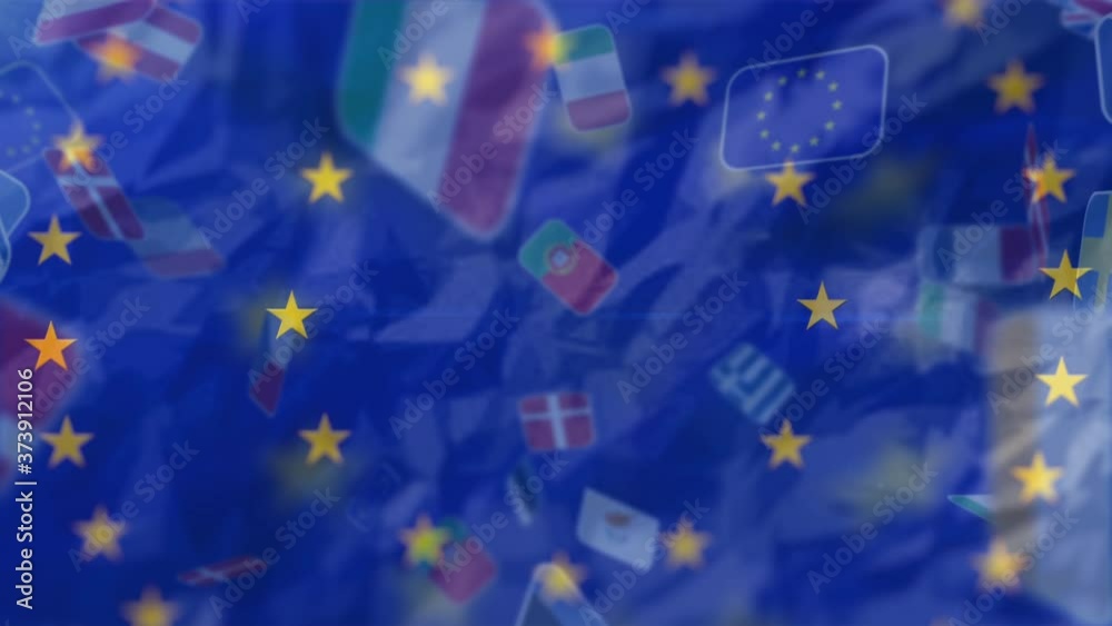 Animation of European Union flag Animation of European Union flag