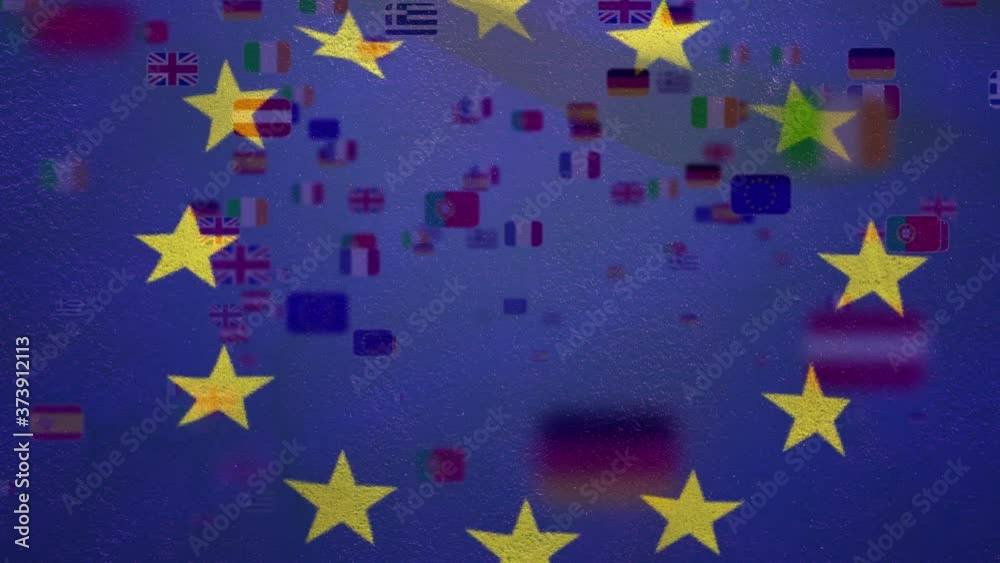 Animation of European Union flag Animation of European Union flag