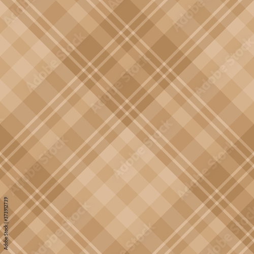Seamless pattern in cute beige colors for plaid, fabric, textile, clothes, tablecloth and other things. Vector image. 2