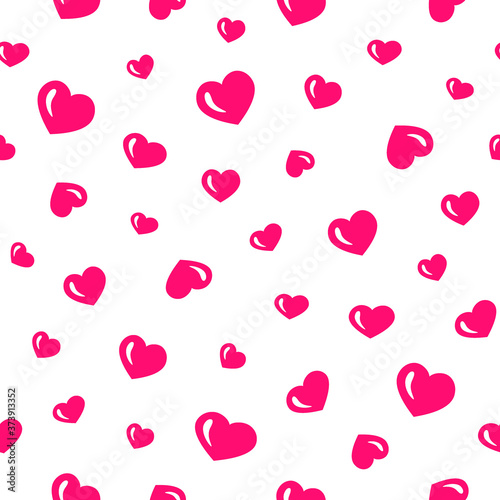 I love you. Packaging, background for Valentine's Day. Seamless pattern of hearts. Vector illustration. Declaration of love