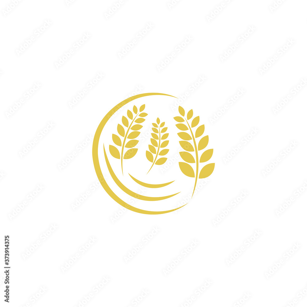 agriculture wheat logo template design with isolated background agriculture wheat logo template design with isolated background