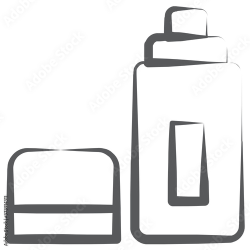 
Trendy line design of body spray icon.
