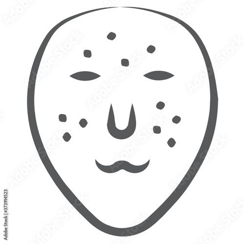 
Icon of face acne in trendy vector design 
