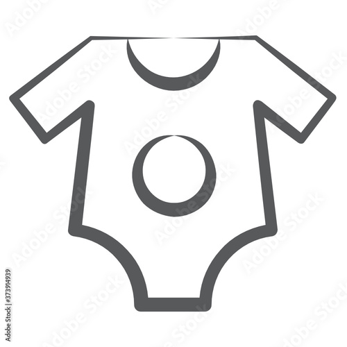  A line vector design of baby romper icon, onesie vector 