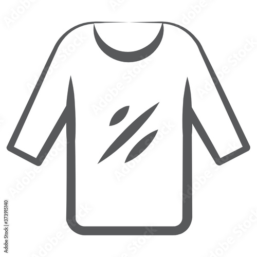 
An icon design of shirt in brush stroke style
