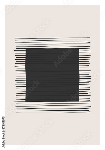 Trendy abstract aesthetic creative minimalist artistic hand drawn composition