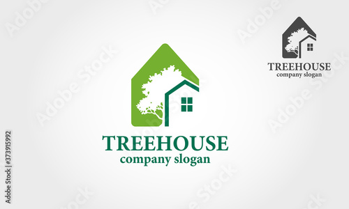 Tree House Vector Logo Template. This Logo it’s a quite, serious, classy, luxury, and mature.