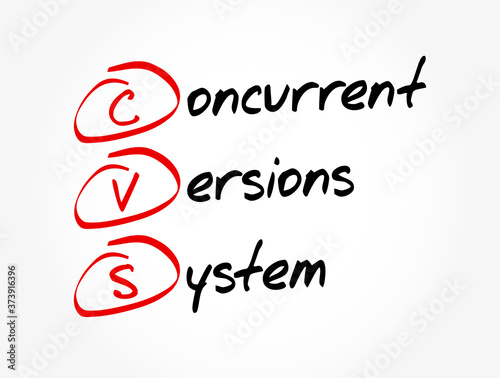 CVS - Concurrent Versions System acronym, technology concept background