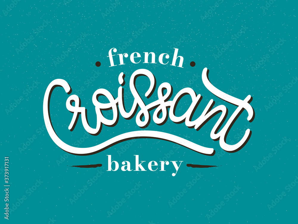 Vector illustration of Croissant - French Bakery logo. Laconic hand ...