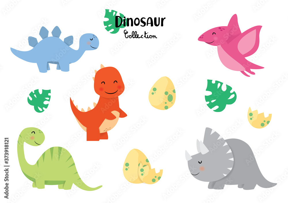 Obraz premium raccolta di dinosauri