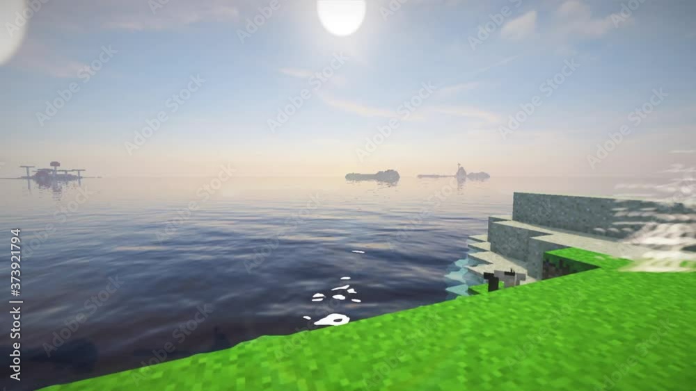 Ein Minecraft Sonnenaufgang