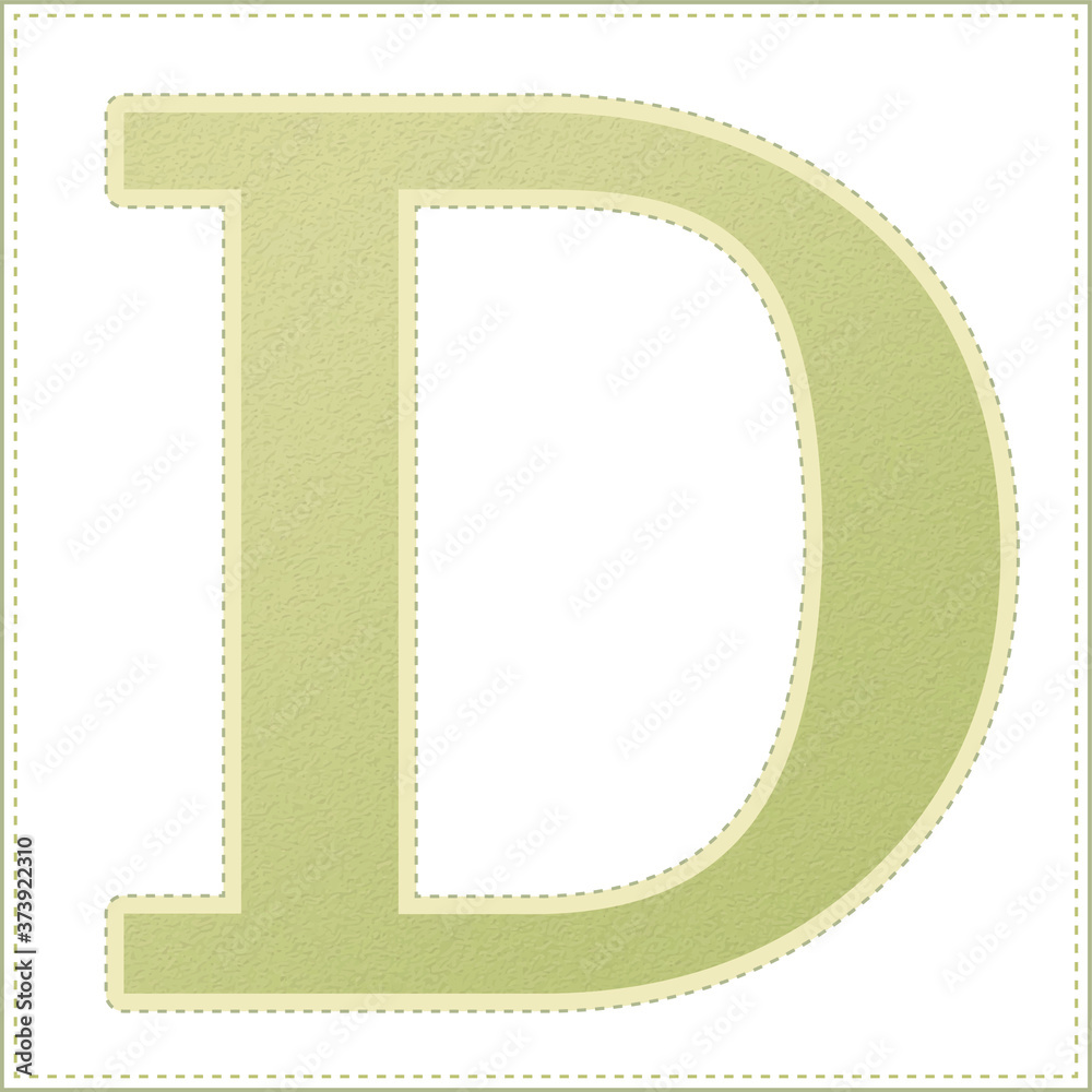 Naklejka amazing modern design for letter D