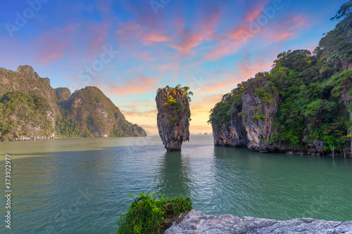James Bond Island or Khao Phing Kan  Ko Tapu  Phang Nga Bay Phang Nga Province  Thailand 