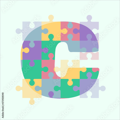 Alphabet puzzle C