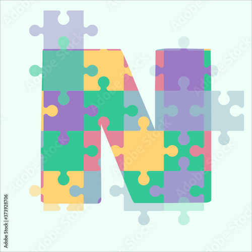 Alphabet puzzle N