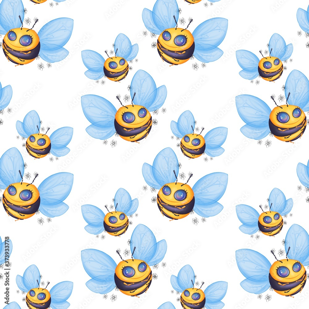 Cute bee pattern 