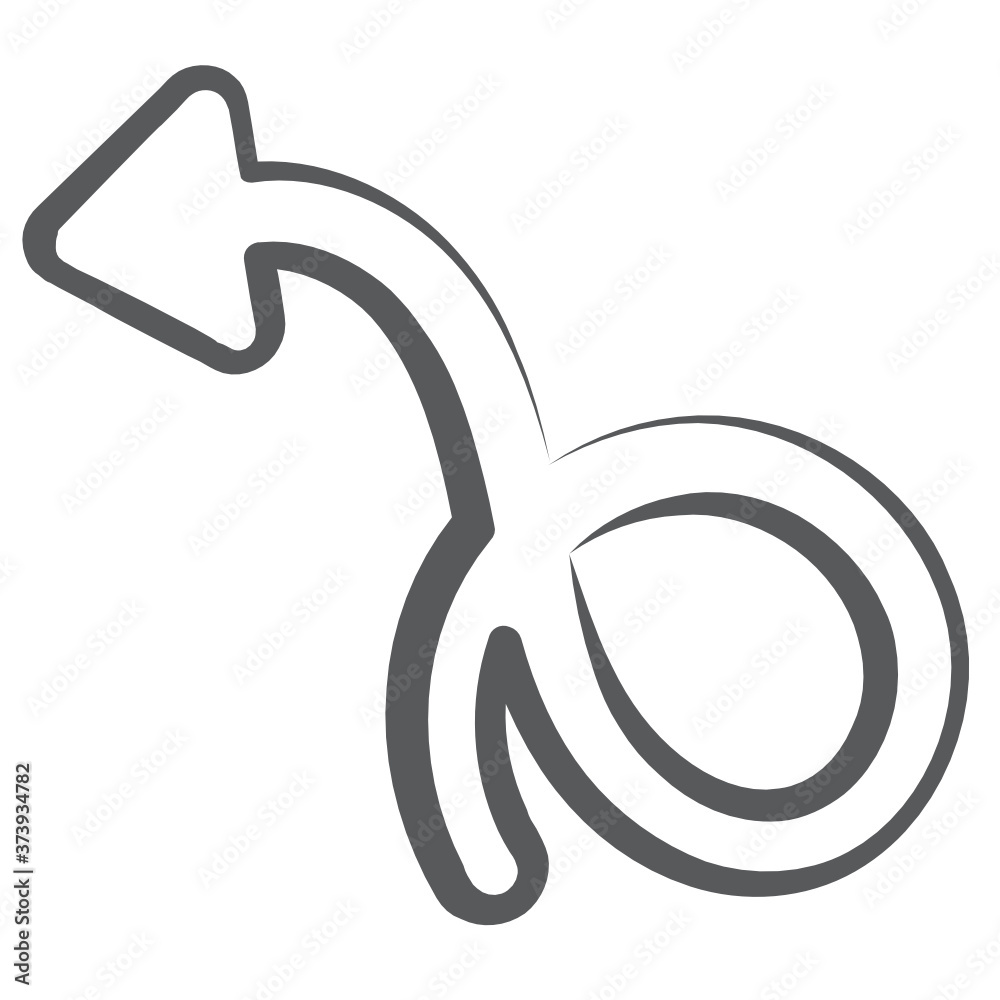 Curly arrow icon in modern editable style
Curly arrow icon in modern editable style