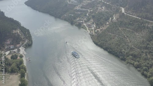 Douro river, Portugal. Just a normal day in summer season. People cruising.