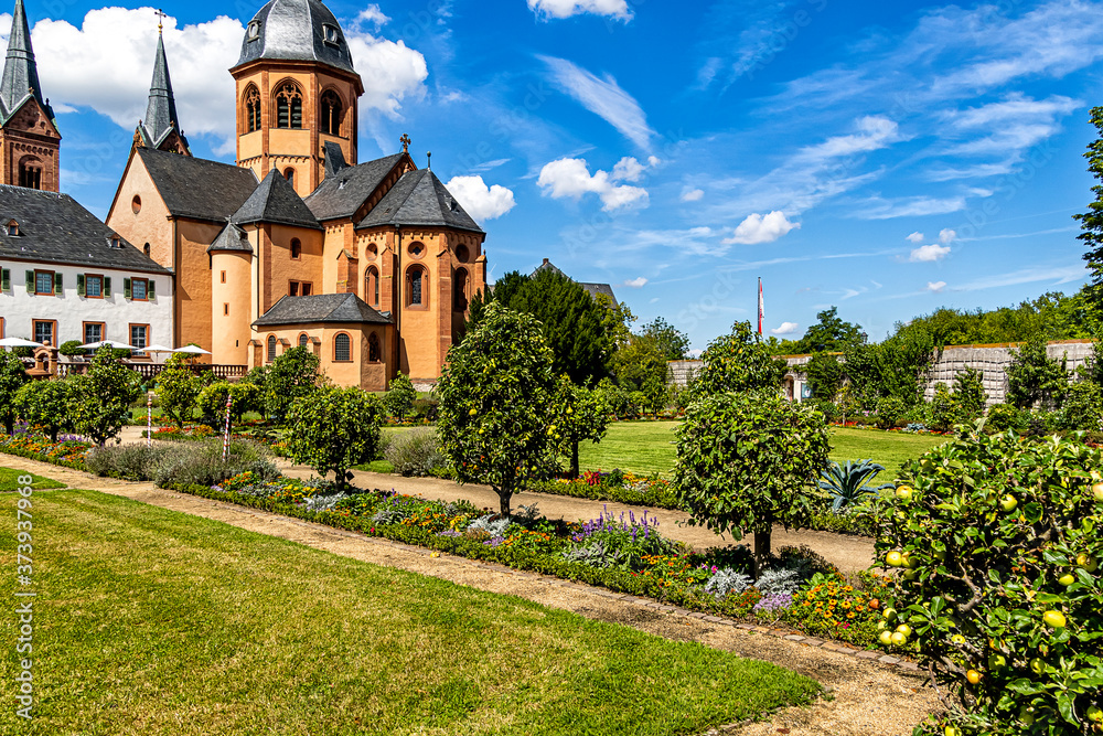 The Klostergarten (Monastery garden ) in Seligenstadt, Germany