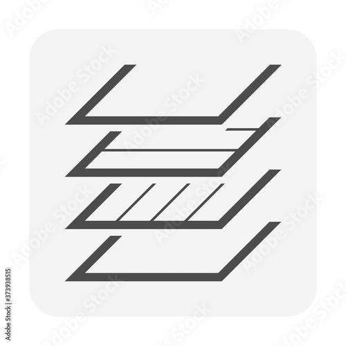 Plywood production industry vector icon design.