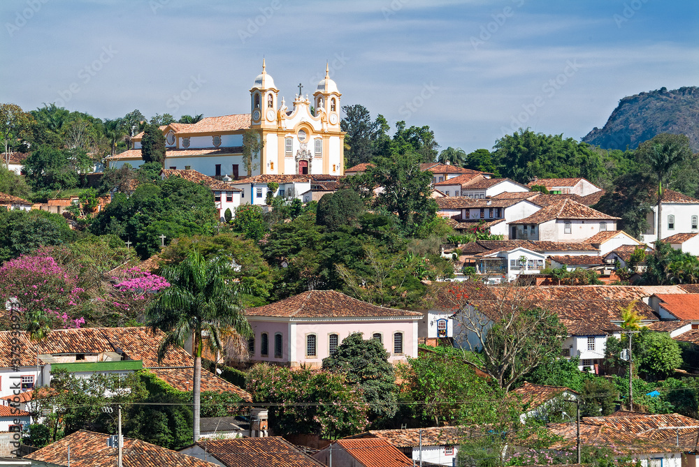 Panoramic view of the country Ouro Preto, Brazil