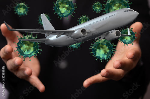 Stop airplane sign. Sign of...