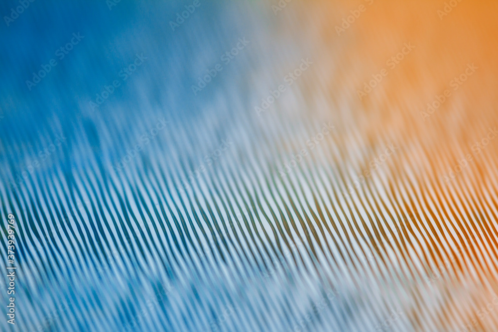 Macro shot of blue and orange vinyl record Macro shot of blue and orange vinyl record