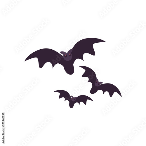 halloween bats cartoons free form style icon vector design