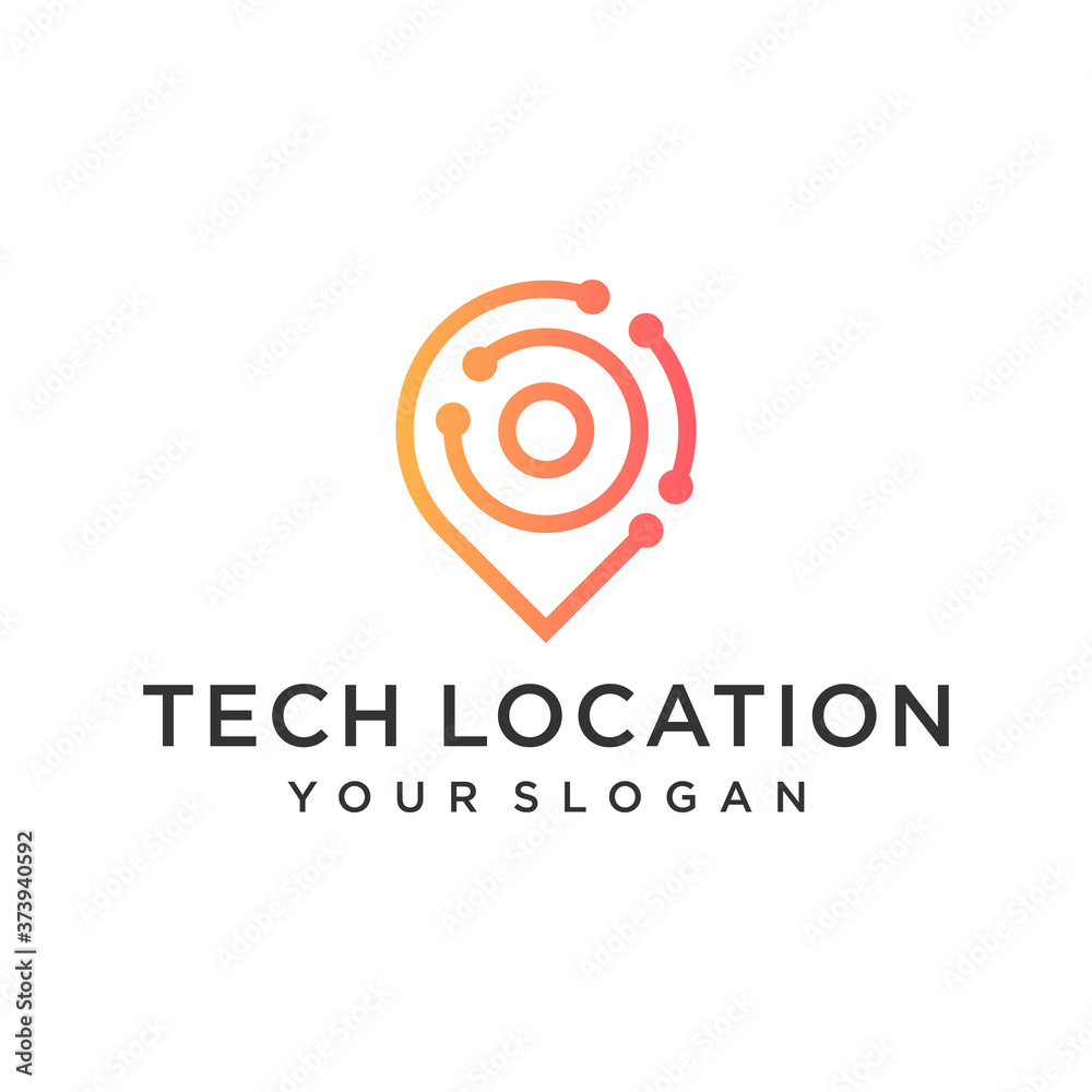 location tech line art style location tech line art style