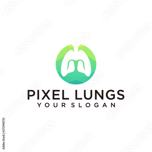 Digital Lungs logo designs vector