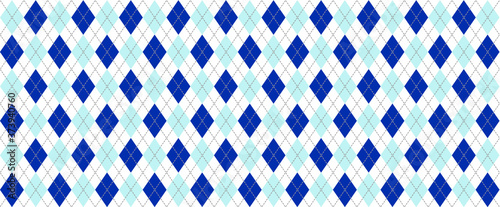 Blue, red Harlequin Scottish Argyle style. Diamond pattern. Retro argyle pattern Checkered texture from rhombus, squares Flat tartan checker Vector gingham and bluffalo check line Christmas, xmass